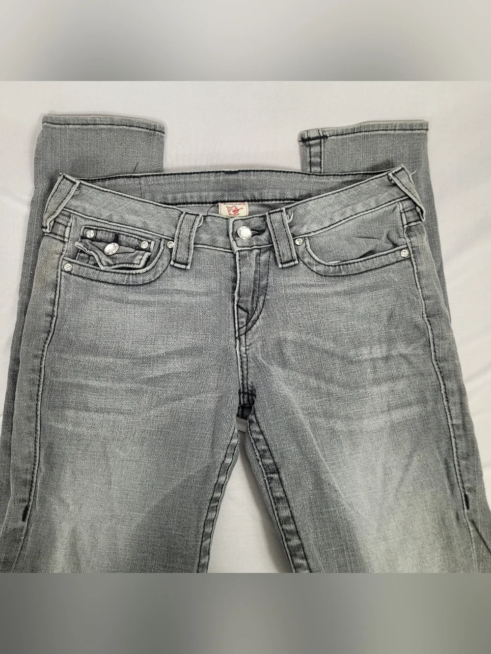 True Religion Jeans Gray Skinny Leg Size 29